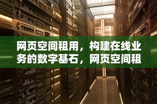 网页空间租用，构建在线业务的数字基石，网页空间租用什么意思
