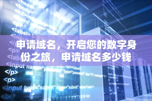 申请域名，开启您的数字身份之旅，申请域名多少钱