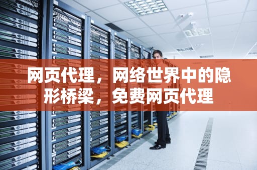 网页代理，网络世界中的隐形桥梁，免费网页代理