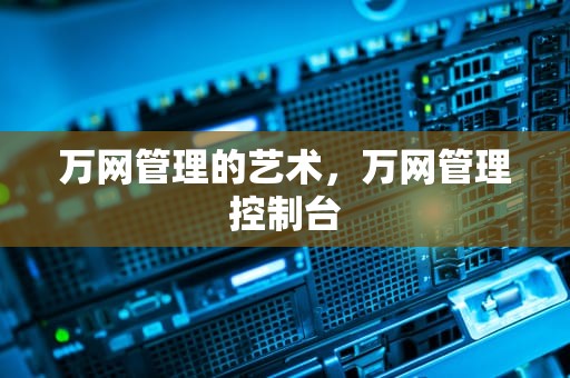 万网管理的艺术，万网管理控制台