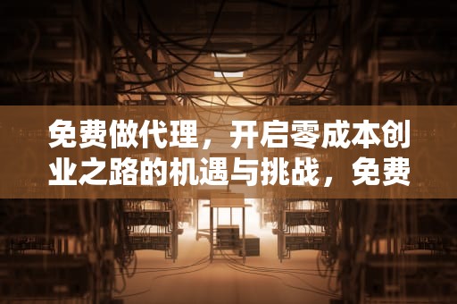 免费做代理，开启零成本创业之路的机遇与挑战，免费做代理护肤品