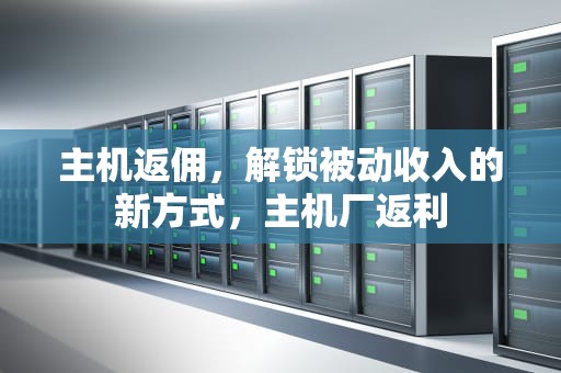 主机返佣，解锁被动收入的新方式，主机厂返利