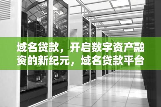 域名贷款，开启数字资产融资的新纪元，域名贷款平台