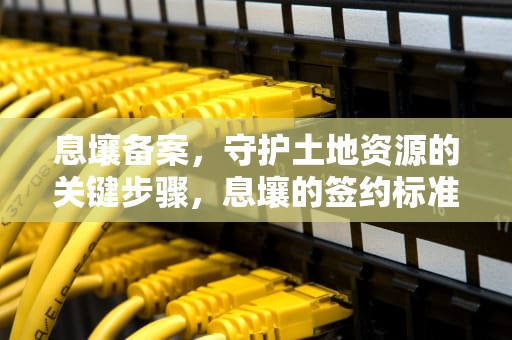 息壤备案，守护土地资源的关键步骤，息壤的签约标准