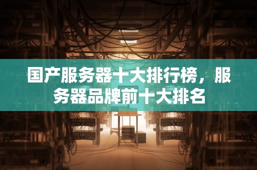 国产服务器十大排行榜，服务器品牌前十大排名