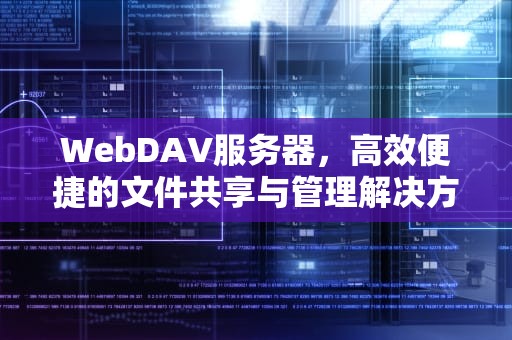 WebDAV服务器，高效便捷的文件共享与管理解决方案，webdav服务器地址