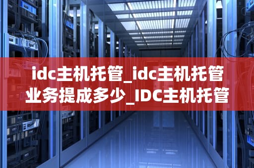 idc主机托管_idc主机托管业务提成多少_IDC主机托管服务：理解、选择与应用