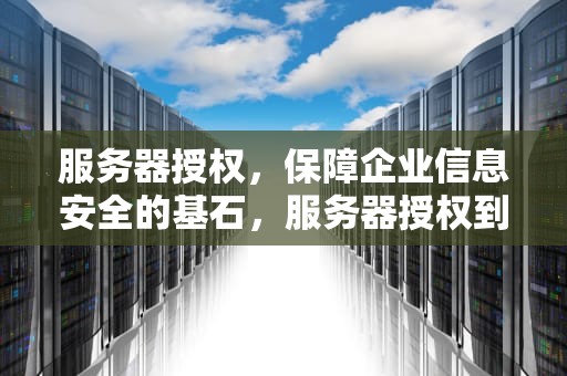 服务器授权，保障企业信息安全的基石，服务器授权到期怎么处理