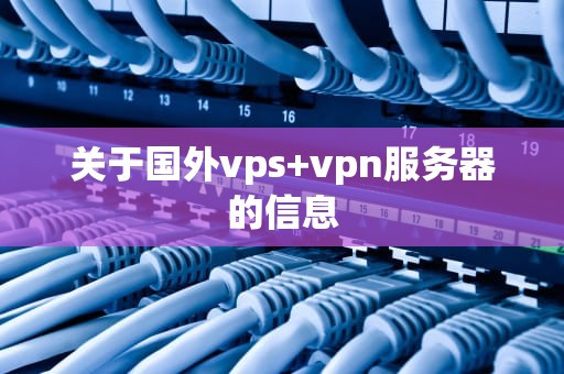 关于国外vps+vpn服务器的信息