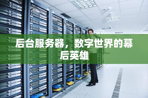 后台服务器，数字世界的幕后英雄