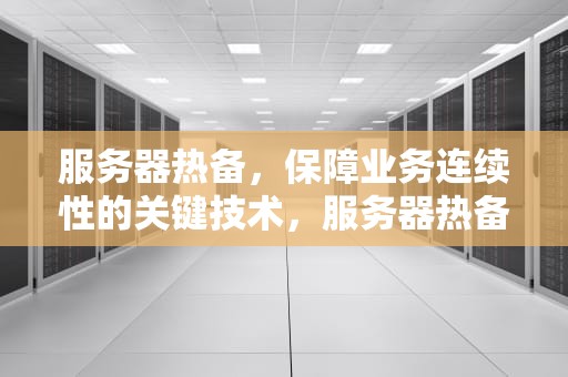 服务器热备，保障业务连续性的关键技术，服务器热备软件