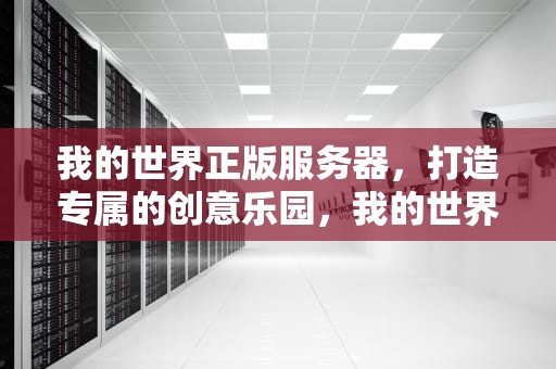 我的世界正版服务器，打造专属的创意乐园，我的世界正版服务器购买