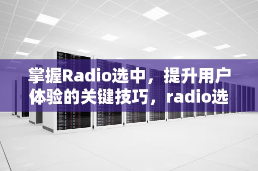 掌握Radio选中，提升用户体验的关键技巧，radio选中属性