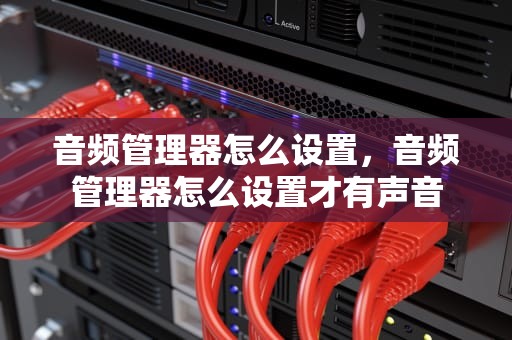 音频管理器怎么设置，音频管理器怎么设置才有声音