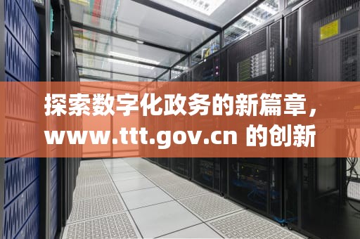 探索数字化政务的新篇章，www.ttt.gov.cn 的创新与实践