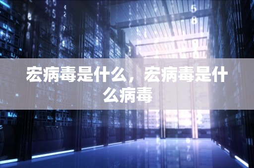 宏病毒是什么，宏病毒是什么病毒