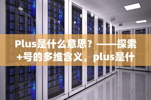 Plus是什么意思？——探索+号的多维含义，plus是什么意思翻译中文
