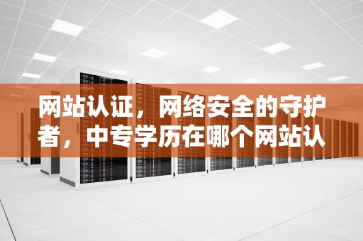 网站认证，网络安全的守护者，中专学历在哪个网站认证