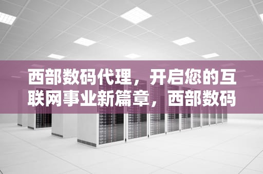 西部数码代理，开启您的互联网事业新篇章，西部数码代理平台