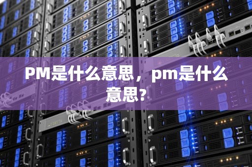PM是什么意思，pm是什么意思?