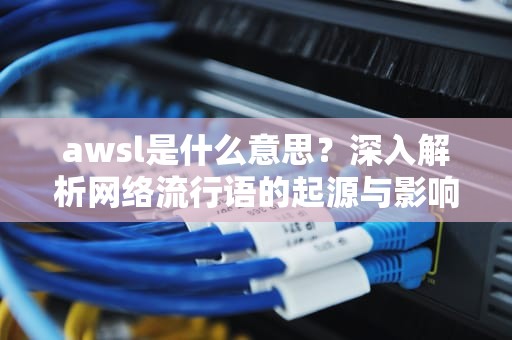 awsl是什么意思？深入解析网络流行语的起源与影响，awsl是什么意思网络用语