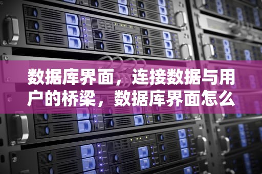 数据库界面，连接数据与用户的桥梁，数据库界面怎么设计