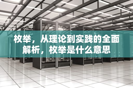 枚举，从理论到实践的全面解析，枚举是什么意思