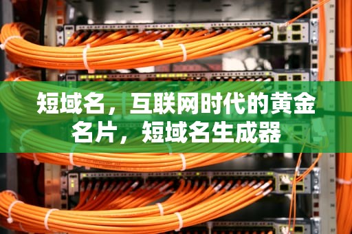 短域名，互联网时代的黄金名片，短域名生成器