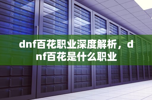 dnf百花职业深度解析，dnf百花是什么职业