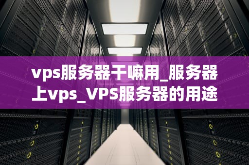 vps服务器干嘛用_服务器上vps_VPS服务器的用途及其重要性