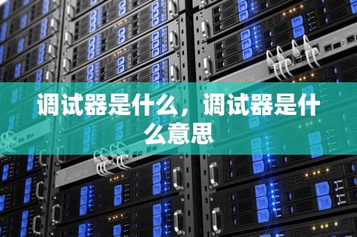 调试器是什么，调试器是什么意思