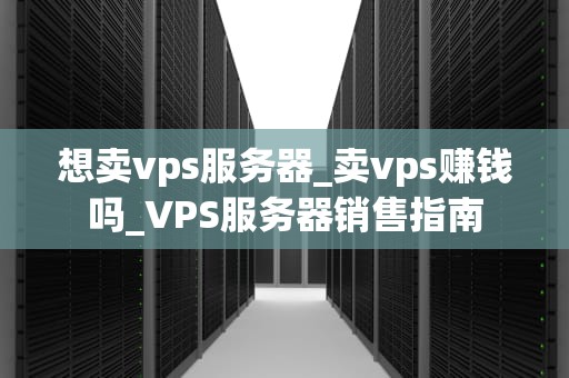 想卖vps服务器_卖vps赚钱吗_VPS服务器销售指南