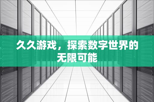 久久游戏，探索数字世界的无限可能