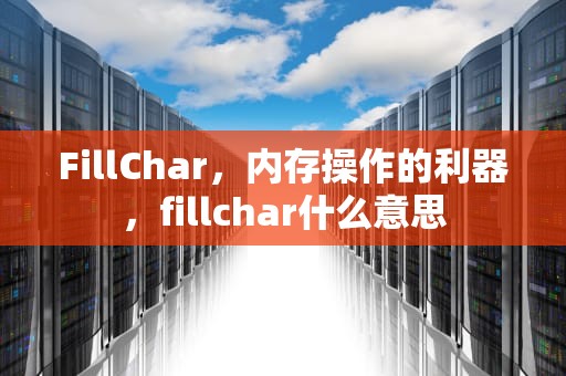 FillChar，内存操作的利器，fillchar什么意思