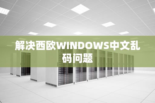 解决西欧WINDOWS中文乱码问题