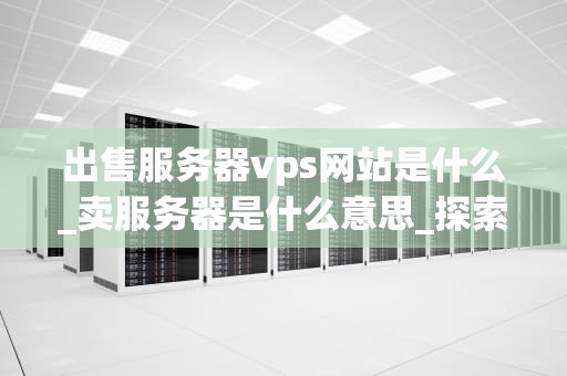 出售服务器vps网站是什么_卖服务器是什么意思_探索出售服务器VPS网站的世界
