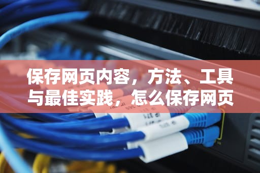 保存网页内容，方法、工具与最佳实践，怎么保存网页内容