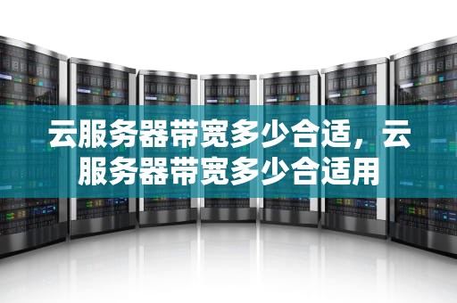 云服务器带宽多少合适，云服务器带宽多少合适用