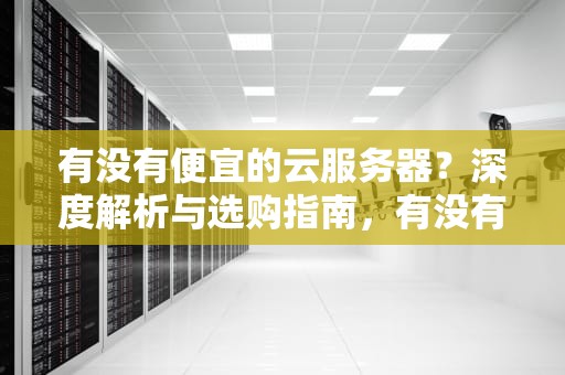 有没有便宜的云服务器？深度解析与选购指南，有没有便宜的云服务器