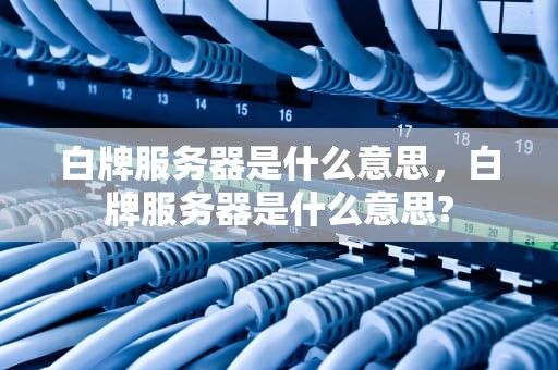 白牌服务器是什么意思，白牌服务器是什么意思?