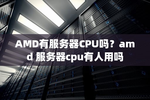 AMD有服务器CPU吗？amd 服务器cpu有人用吗