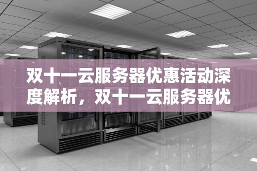双十一云服务器优惠活动深度解析，双十一云服务器优惠活动详情