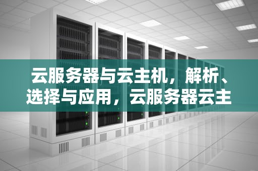 云服务器与云主机，解析、选择与应用，云服务器云主机价格