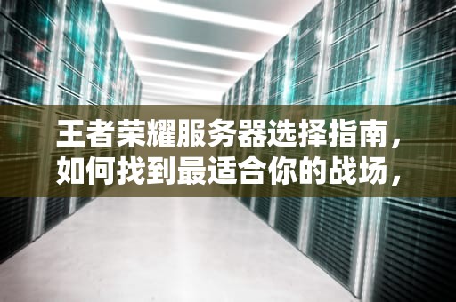 王者荣耀服务器选择指南，如何找到最适合你的战场，王者荣耀服务器怎么选择