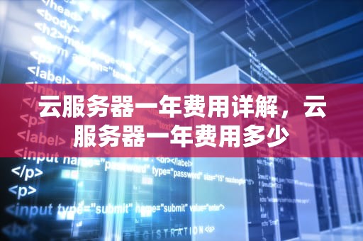 云服务器一年费用详解，云服务器一年费用多少