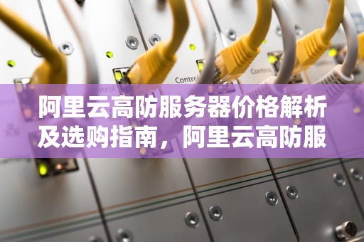 阿里云高防服务器价格解析及选购指南，阿里云高防服务器价格表