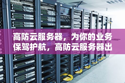 高防云服务器，为你的业务保驾护航，高防云服务器出租