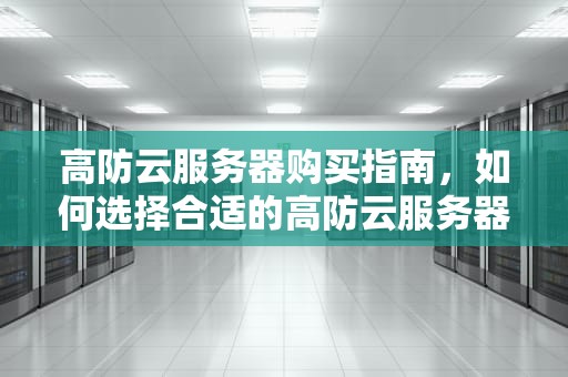 高防云服务器购买指南，如何选择合适的高防云服务器，高防云服务器哪家便宜