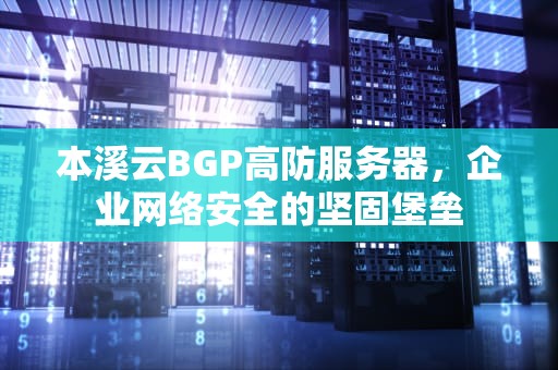本溪云BGP高防服务器，企业网络安全的坚固堡垒