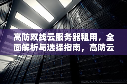 高防双线云服务器租用，全面解析与选择指南，高防云服务器推荐